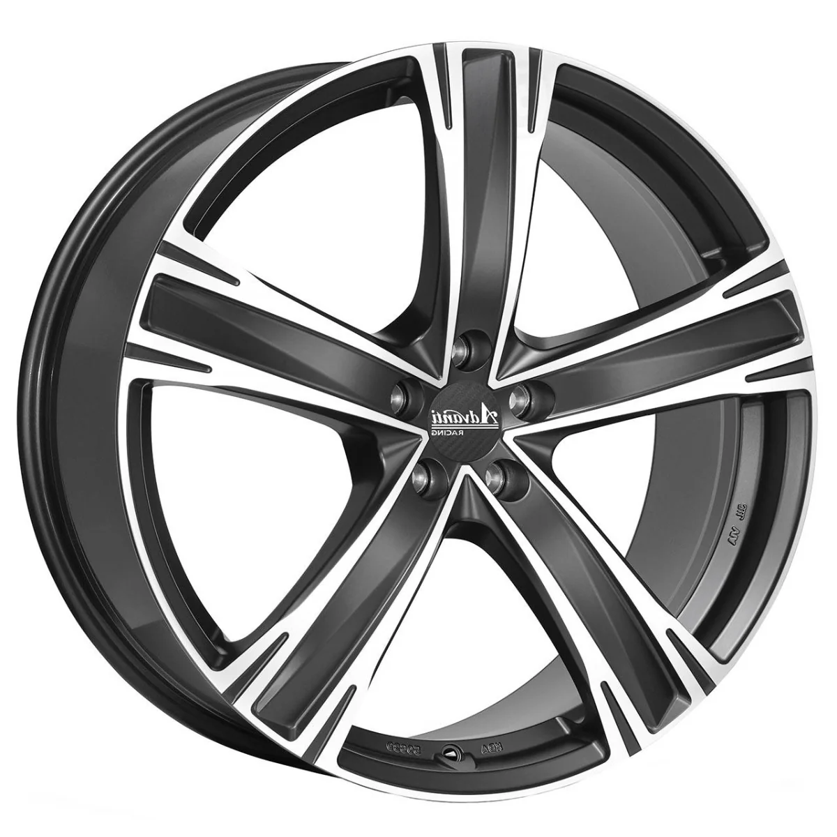 R20 X 9 5X127 ET35 71.6 ADVANTI RACCOON BLACK POLISH