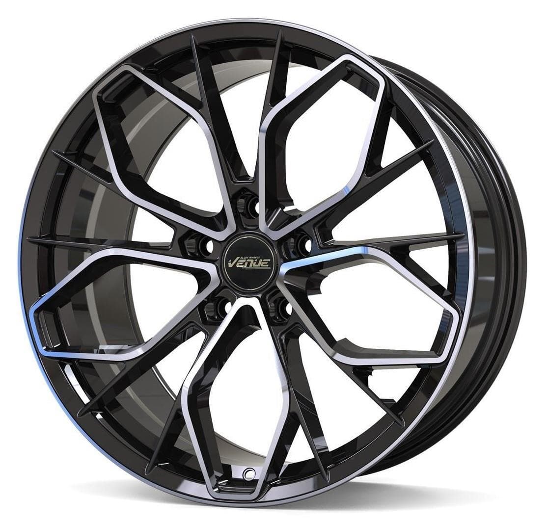 R18 X 8.5 5X120 ET35 72.6 VENUE Venue Rocker Black Polished MaxLoad: 900kg