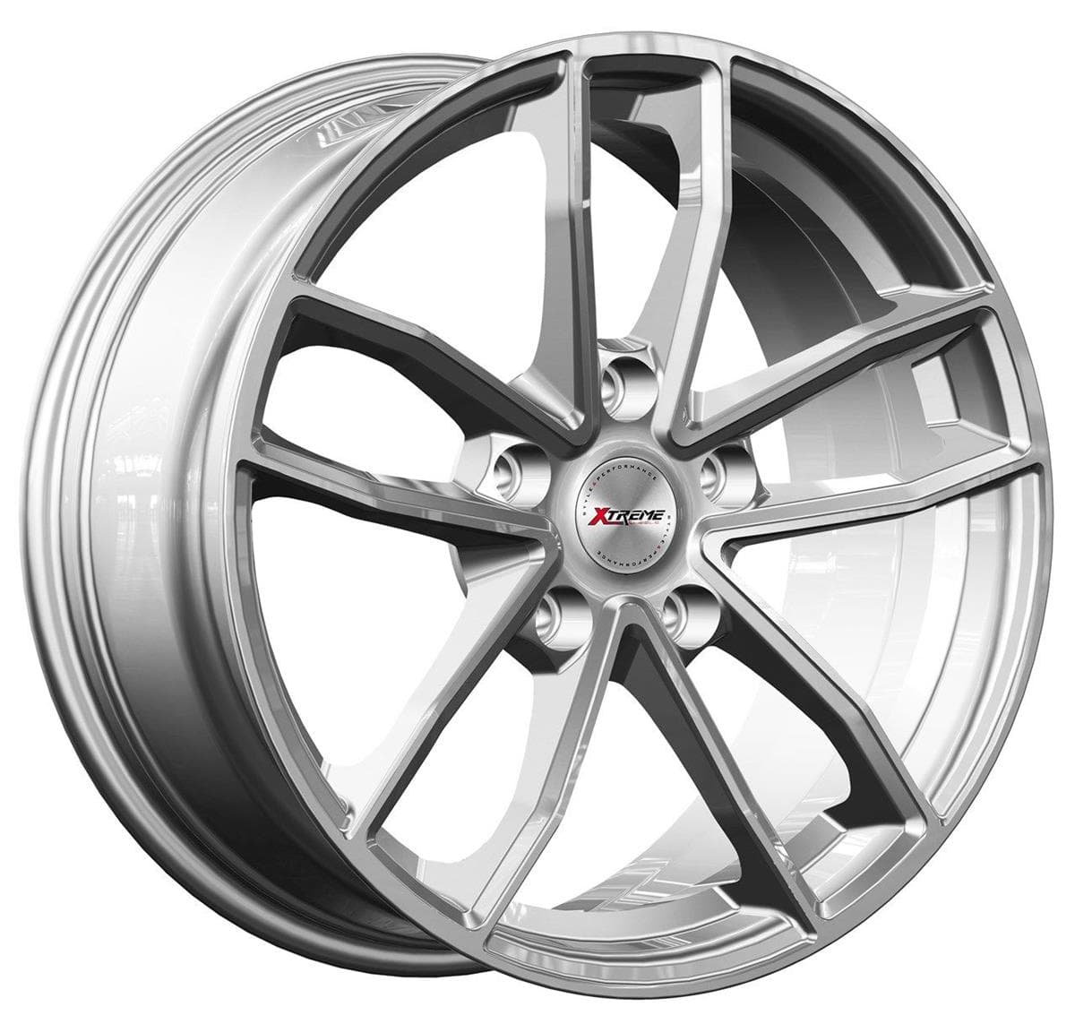 R18 X 7.5 5X112 ET23 66.6 XTREME PX1 Silver