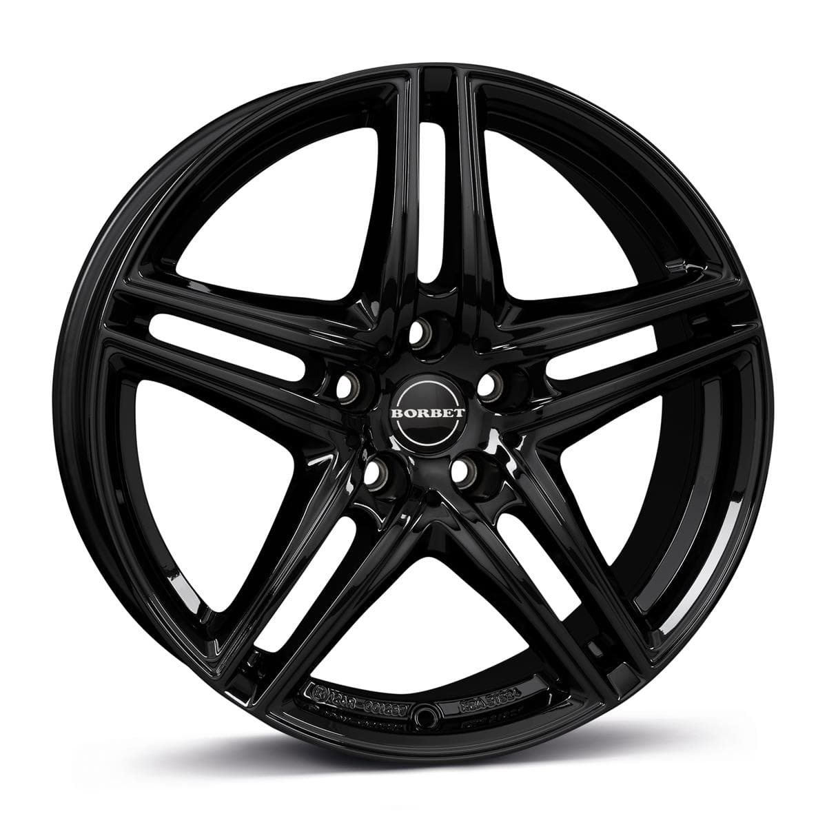 R16 X 6.5 5X112 ET22 66.6 BORBET XR black glossy