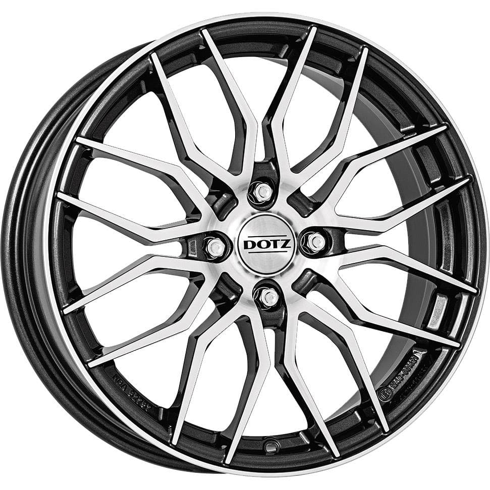 R17 X 7 4X108 ET25 65.1 DOTZ LimeRock dark Gunmetal/polished
