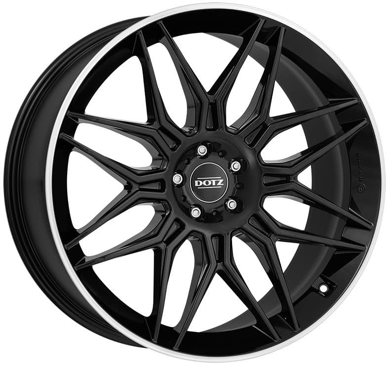 R20 X 9 5X108 ET38 63.4 DOTZ LongBeach dark Black/polished lip