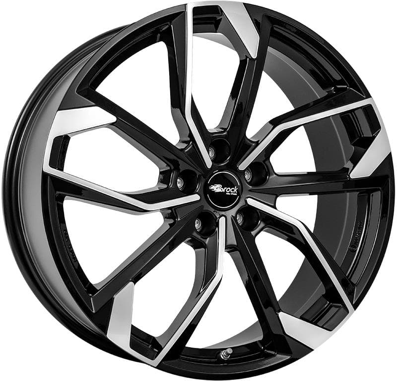 R16 X 6.5 5X112 ET43 57.1 RC DESIGN RC34 Schwarz Glanz Voll-Poliert (SGVP)