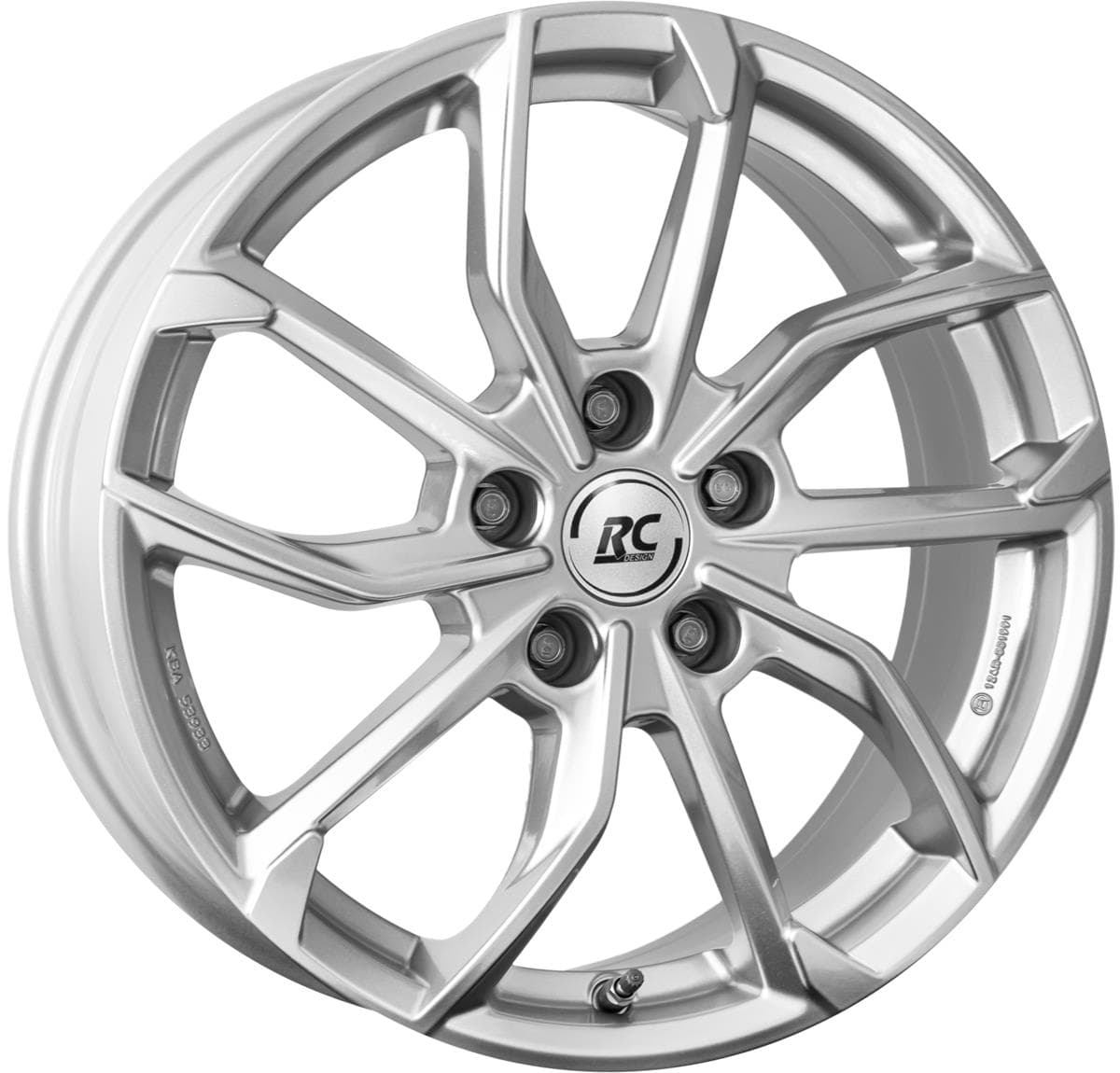 R16 X 6.5 5X112 ET43 57.1 RC DESIGN RC34 Kristallsilber (KS)