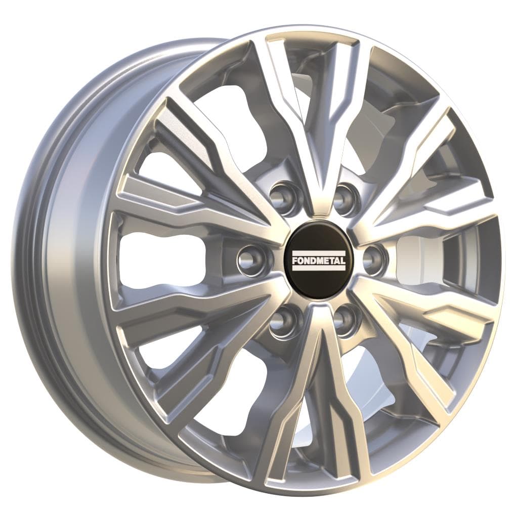 R16 X 6.5 6X120 ET50 74.5 FONDMETAL PRO2 Glossy Silver