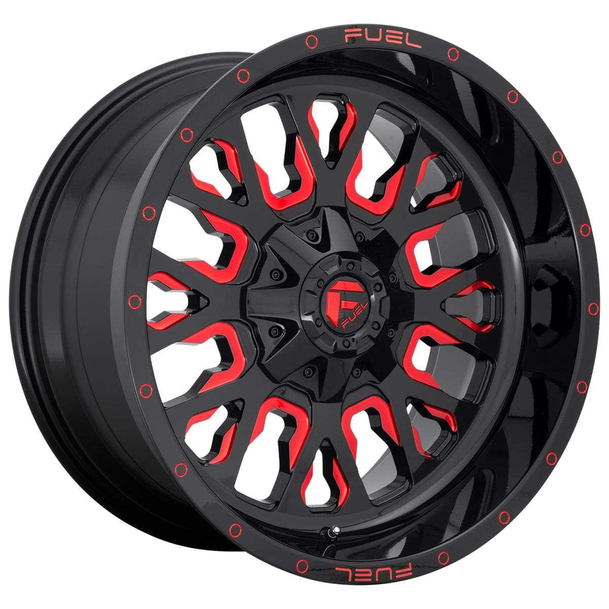 R22 X 10 6X139.7 ET-19 106.1 FUEL D612 Stroke Gloss Black Red Tinted Clear