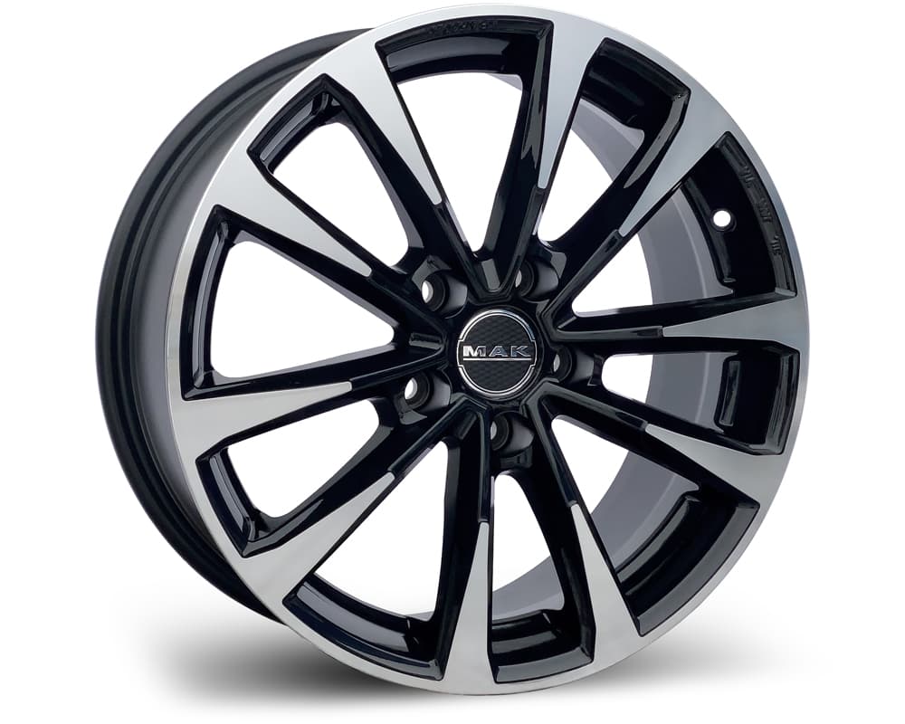 R19 X 8 5X100 ET48 56.1 MAK Main (Max Load 660 kg) Made in Italy Black Mirror