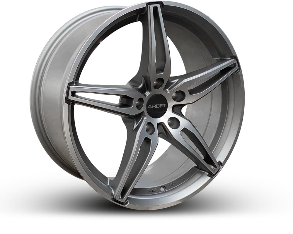 R18 X 7.5 5X112 ET52 66.6 ARBEX 4 Titan Polished