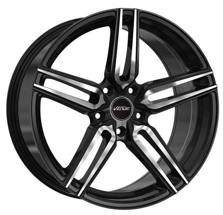 R18 X 9 5X112 ET42 66.6 VENUE Meta Black Polished