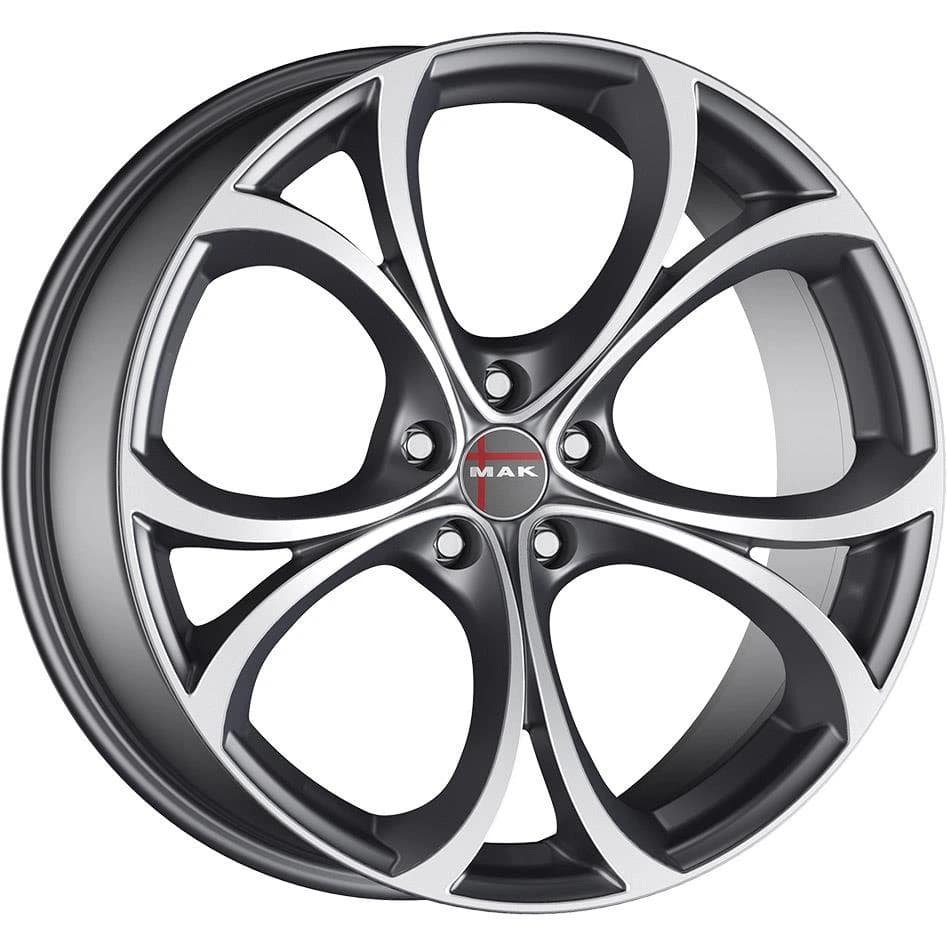 R17 X 7.5 5X110 ET39 65.1 MAK Lario Gun Met-Mirror Face
