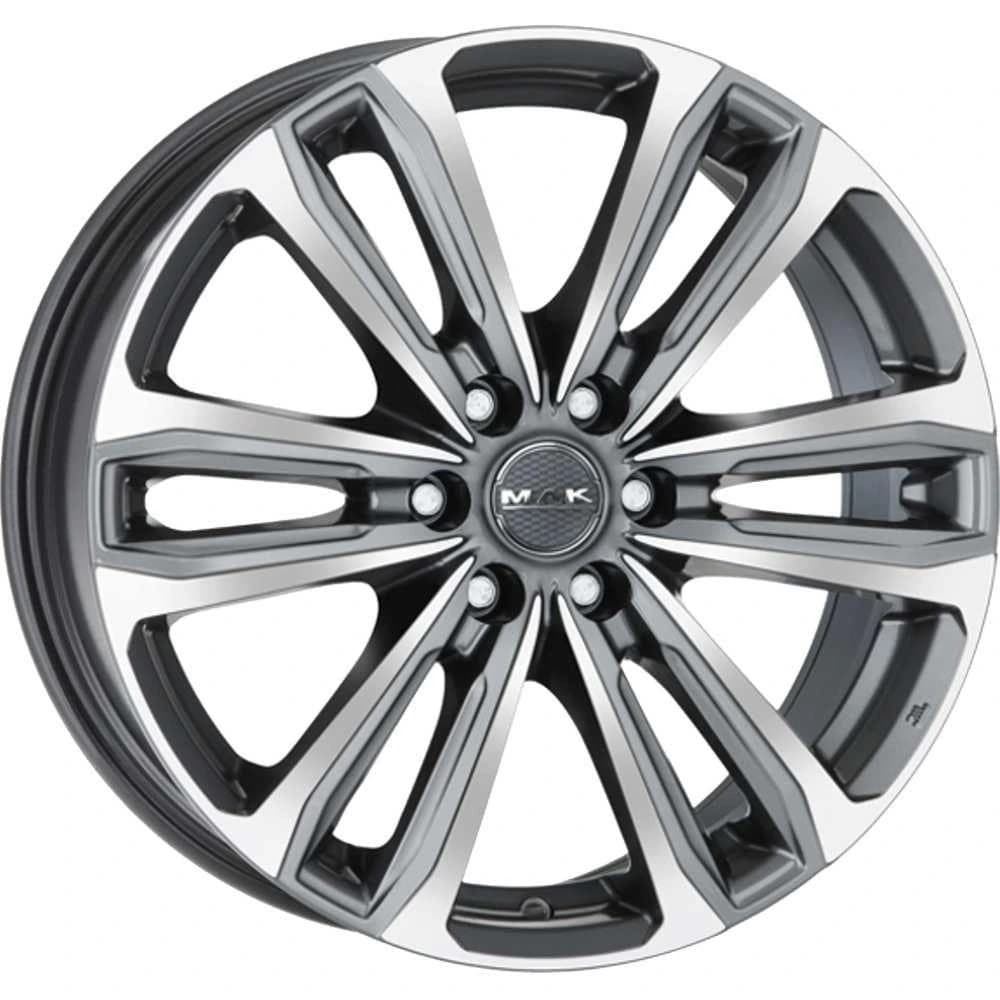 R17 X 7.5 6X139.7 ET38 67.1 MAK Safari 6 Gun Met-Mirror Face