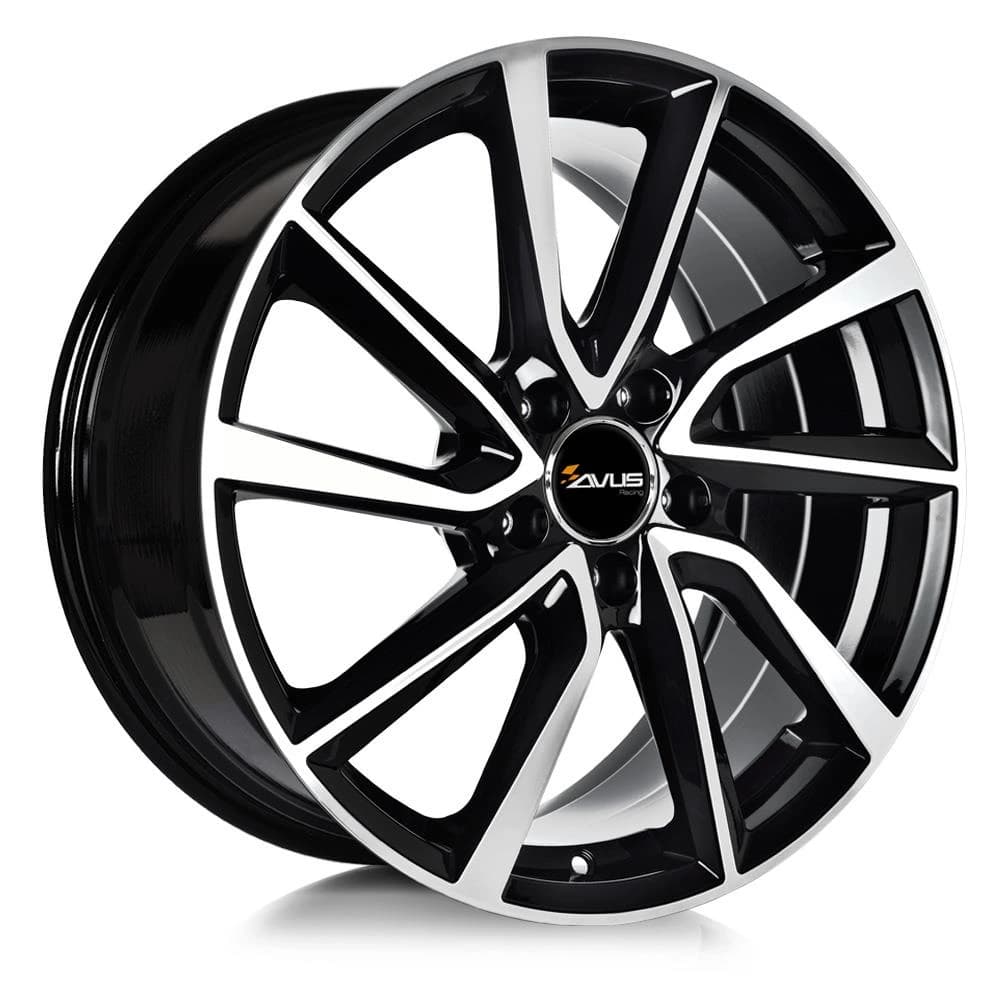R15 X 6 5X112 ET47 57.1 AVUS AC-518 Black Polished
