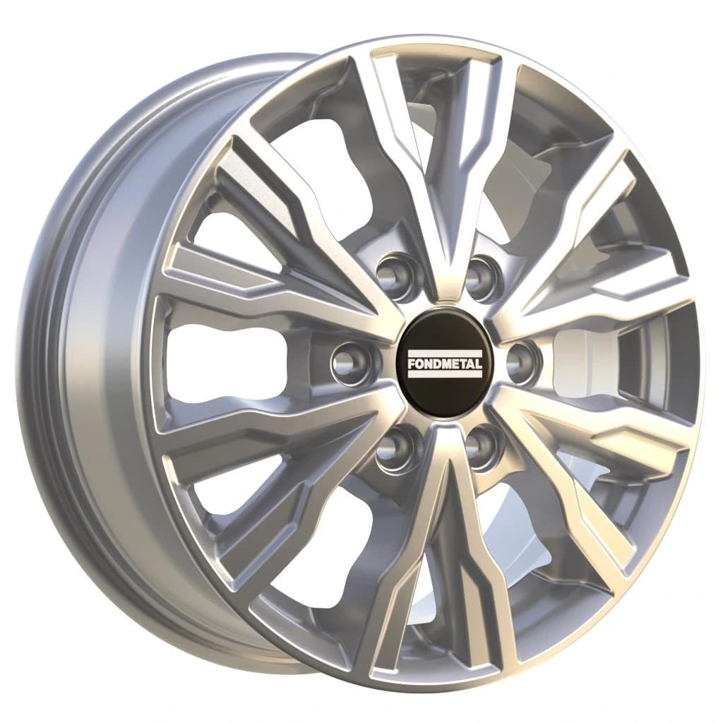 R16 X 6.5 6X120 ET50 74.5 FONDMETAL PRO2 Glossy Silver