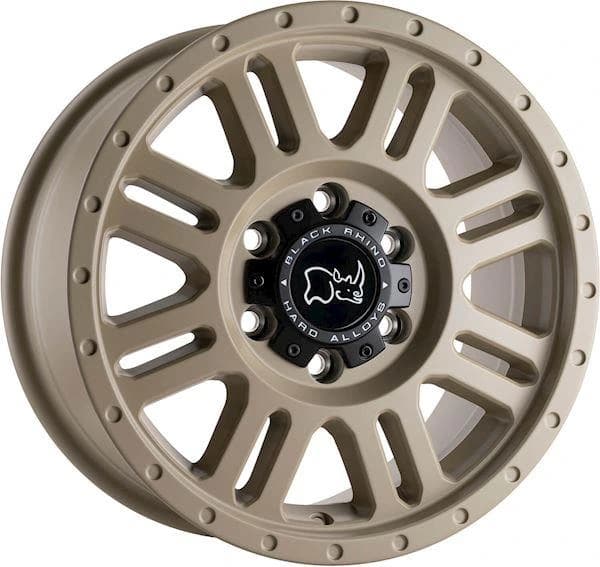 R18 X 8 6X130 ET48 84.1 BLACK RHINO Yellowstone Desert Sand