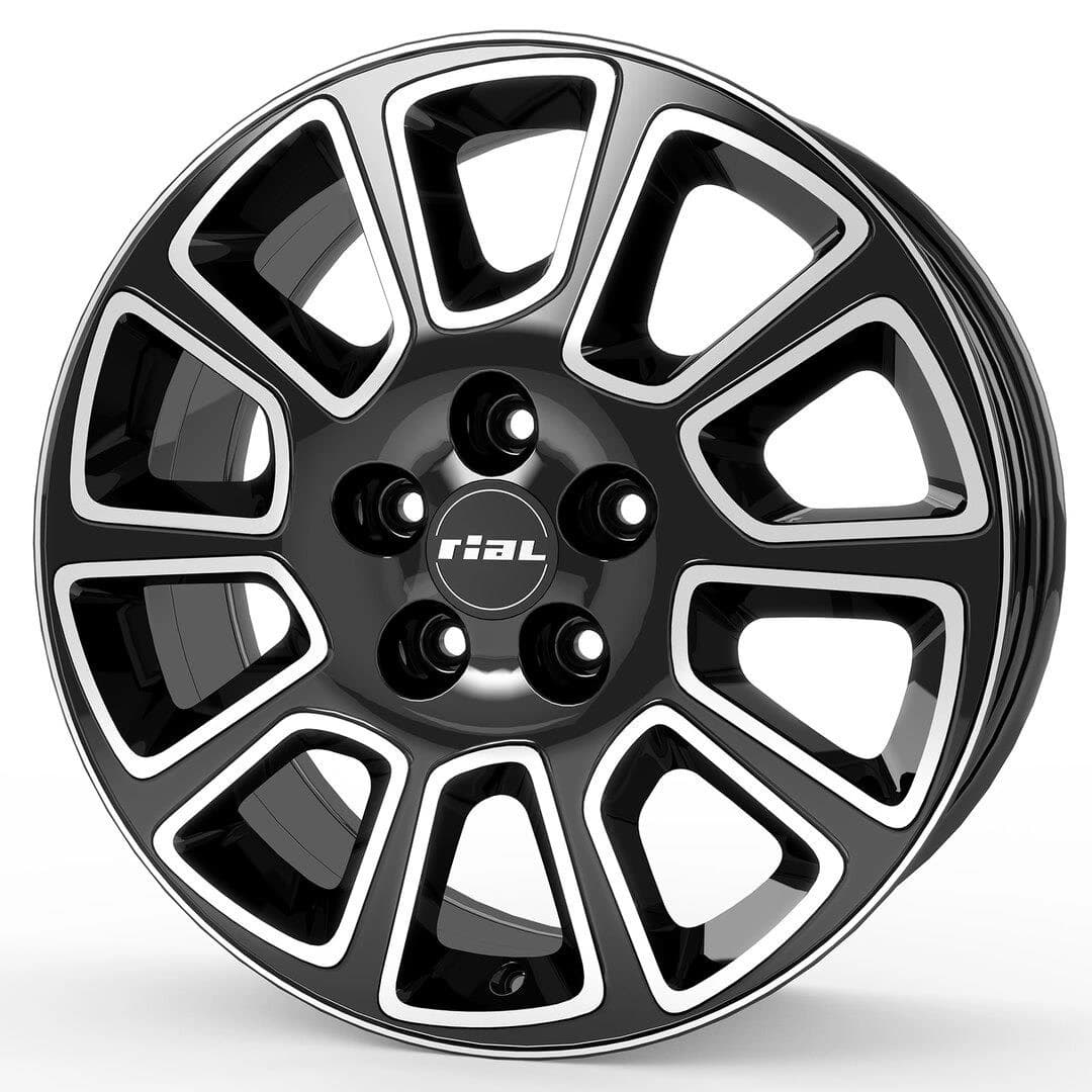 R17 X 7 5X160 ET55 65.1 RIAL Transporter 2 diamond-black frontpolished