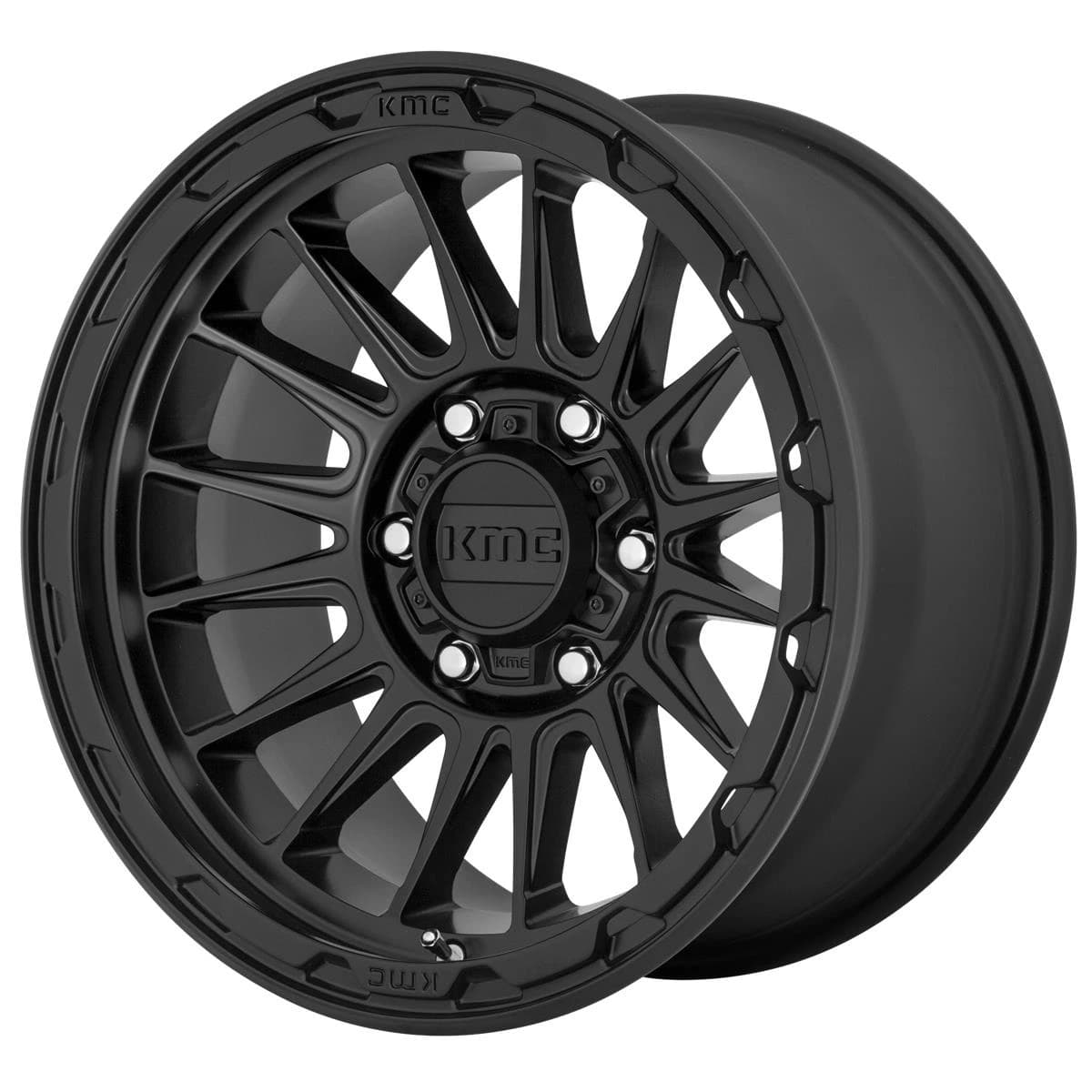 R16 X 7 5X110 ET30 72.6 KMC KM542 Impact satin black