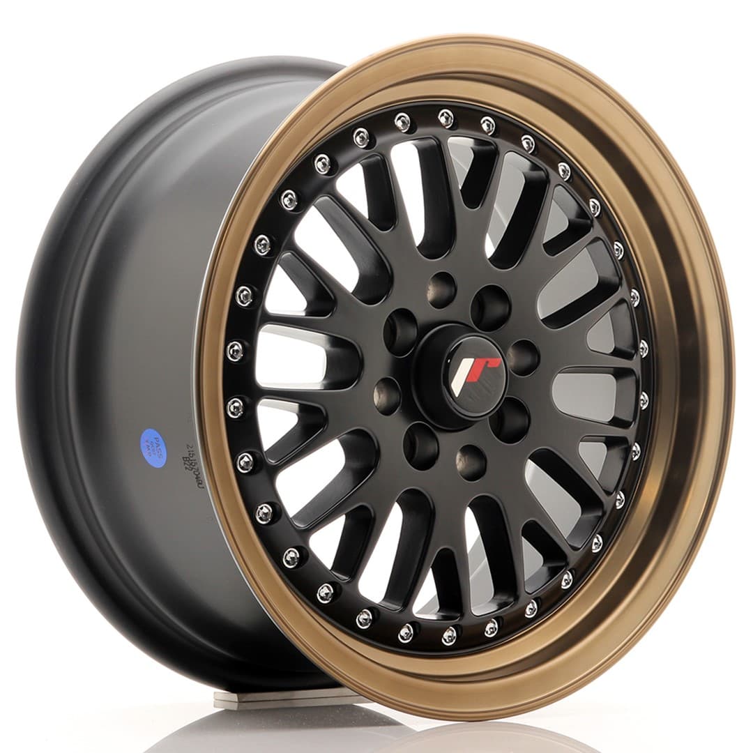 R15 X 7 4X100 ET30 74.1 JR WHEELS JR10 Black