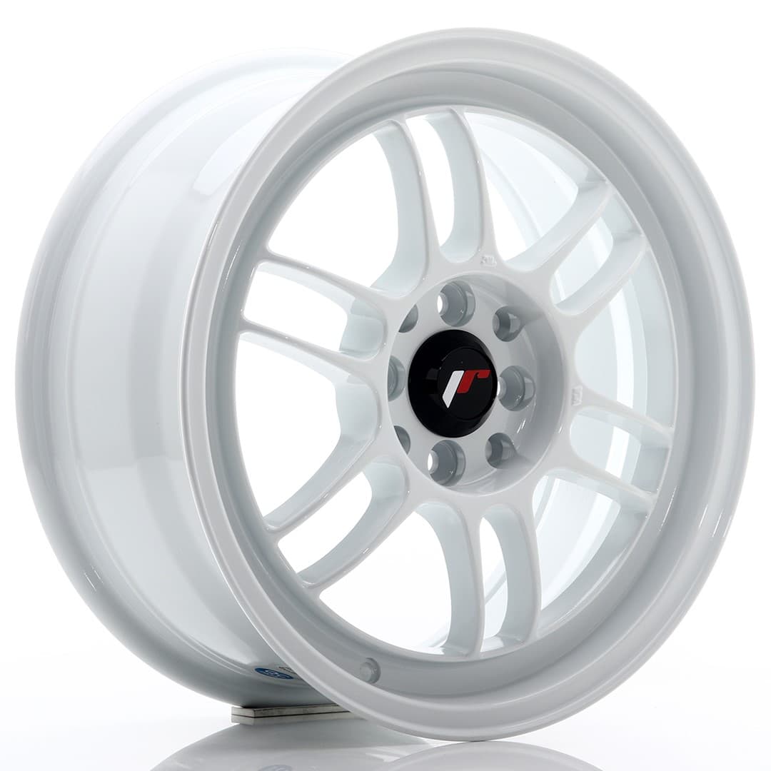 R16 X 7 4X100 ET38 73.1 JR WHEELS JR7 White