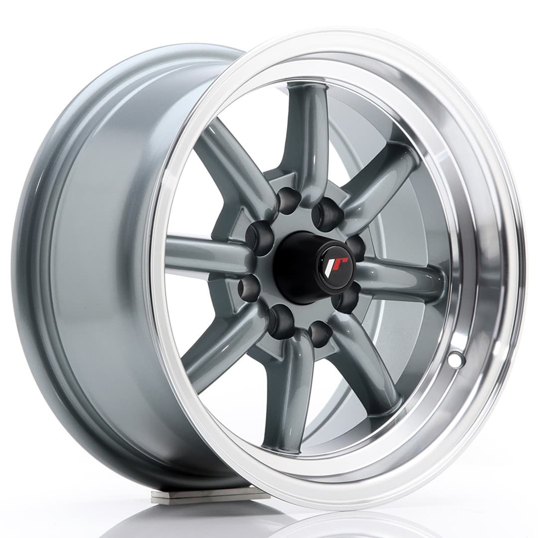 R14 X 7 4X100 ET0 73.1 JR WHEELS JR19 Gun metal