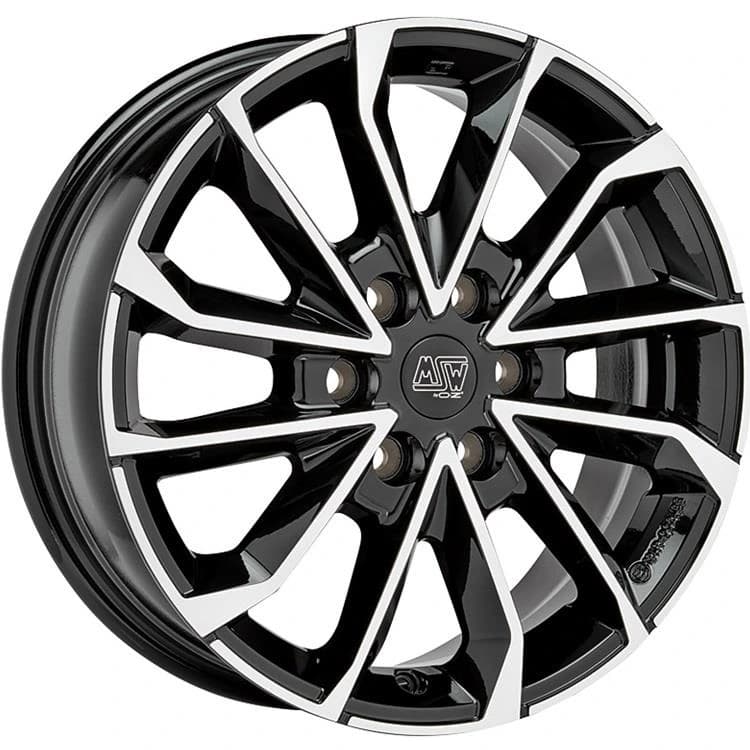 R19 X 7.5 6X120 ET52 74.5 MSW 42 Van Gloss Black Full Polished