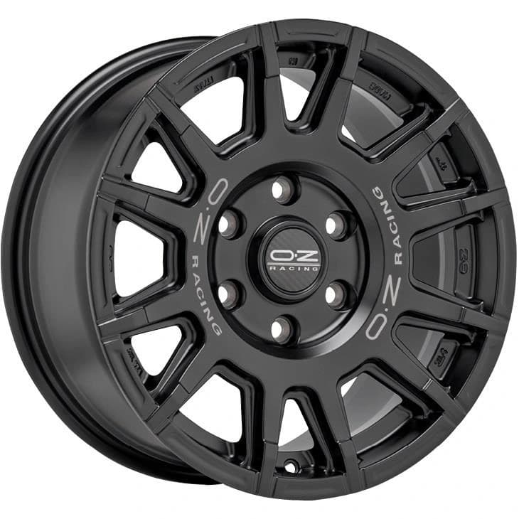 R20 X 9 5X139.7 ET40 64.1 OZ RACING Rally Legend Matt Black + Dark Lettering