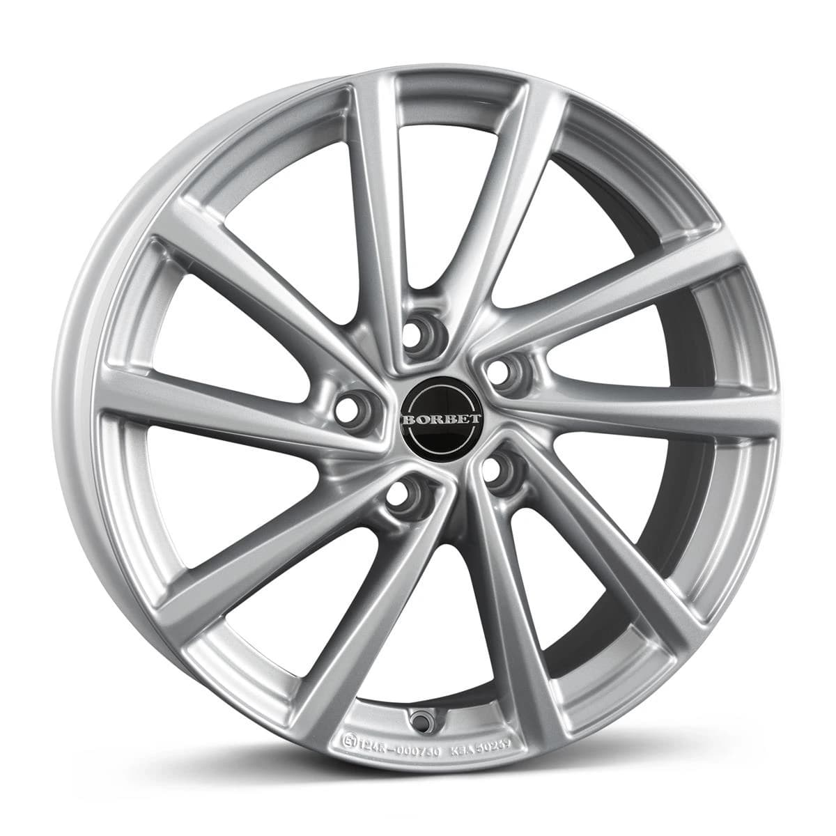 R19 X 7 5X108 ET47 63.4 BORBET V Crystal Silver