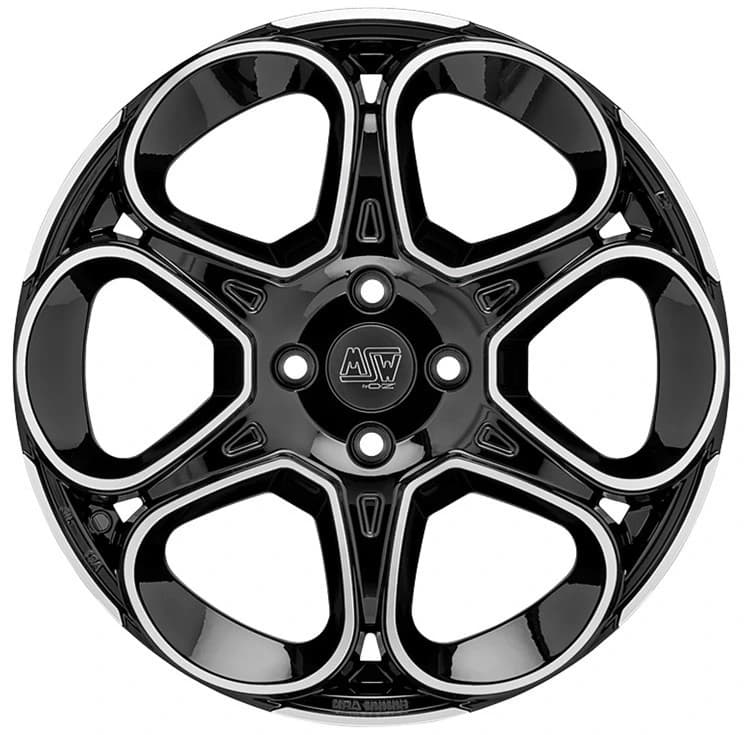 R19 X 8 4X108 ET32 65.1 MSW 83 Gloss Black Full Polished