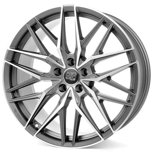 R22 X 10 5X112 ET25 66.6 MSW 50 Matt Gun Metal Full Polished (Mgmfp)