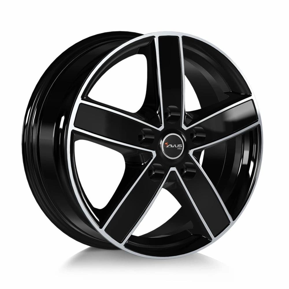 R17 X 7 5X130 ET62 89.1 AVUS AC-V51 Black Polished