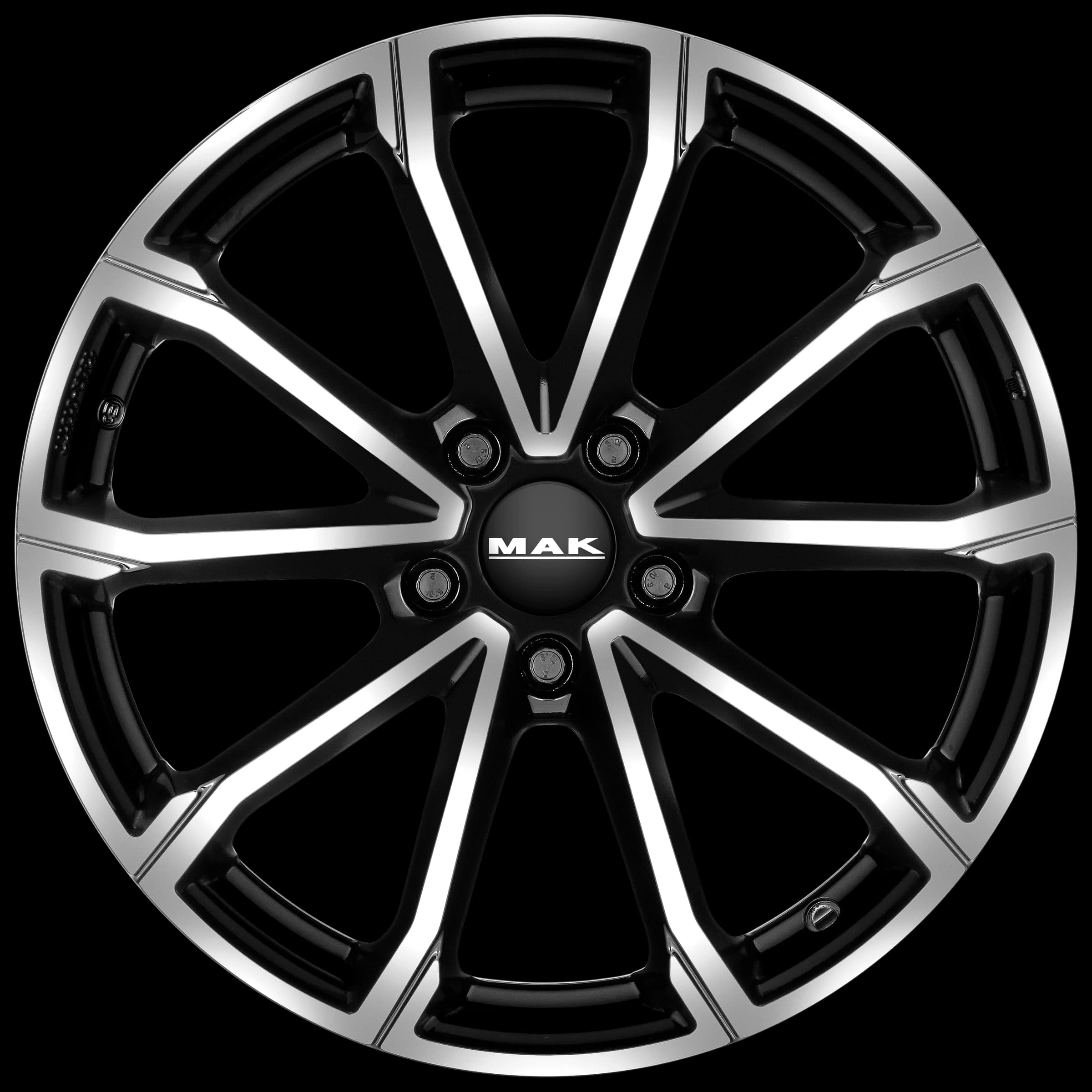 R19 X 7 4X108 ET32 65.1 MAK Davinci Black Mirror