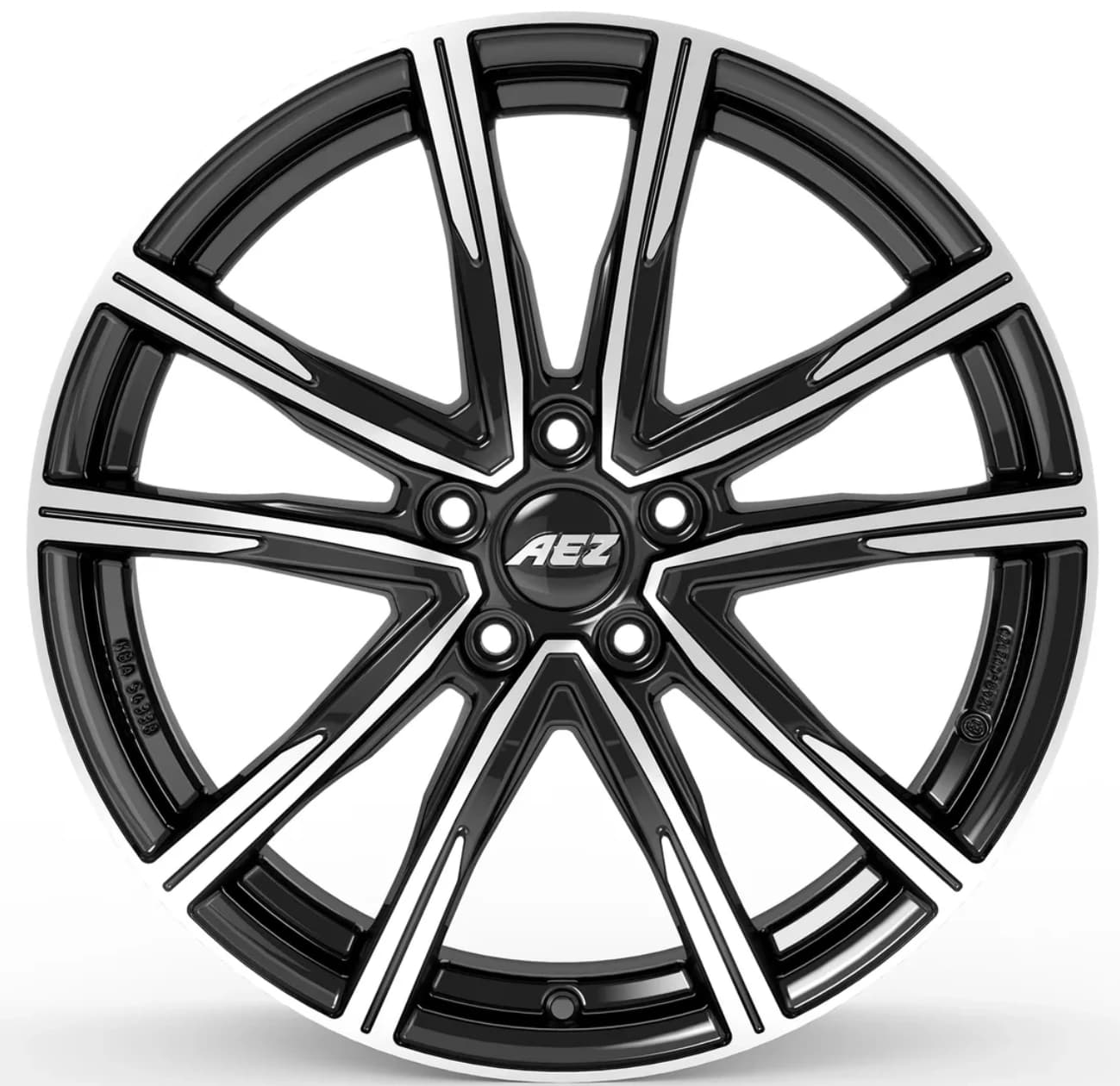 R19 X 7 5X108 ET48 63.4 AEZ Montreal dark Black/polished