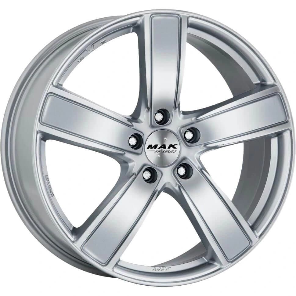 R20 X 9.5 5X130 ET65 71.6 MAK Turismo-FF Silver