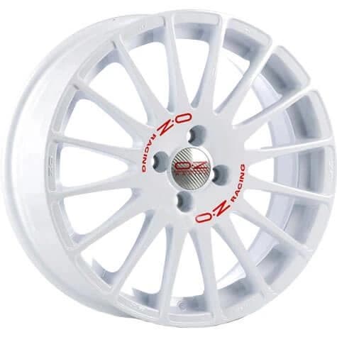 R16 X 7 4X114.3 ET42 75 OZ RACING Superturismo WRC Race White Red Lettering
