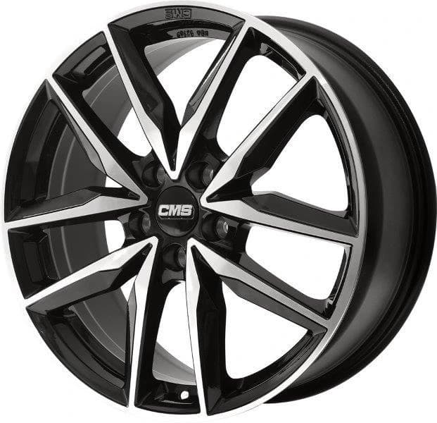 R19 X 7.5 5X100 ET46 57.1 CMS C28 Diamond Black Gloss