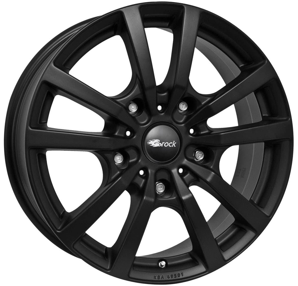 R16 X 6.5 5X127 ET40 71.6 RC DESIGN RC25T Schwarz Klar Matt (SKM)