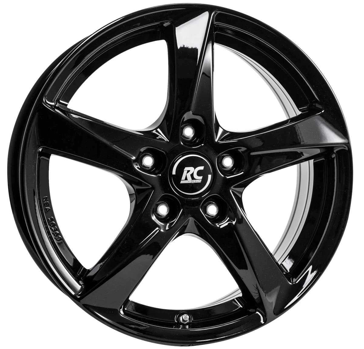 R16 X 6.5 5X115 ET41 70.2 RC DESIGN RC30 Schwarz Glanz (SG)