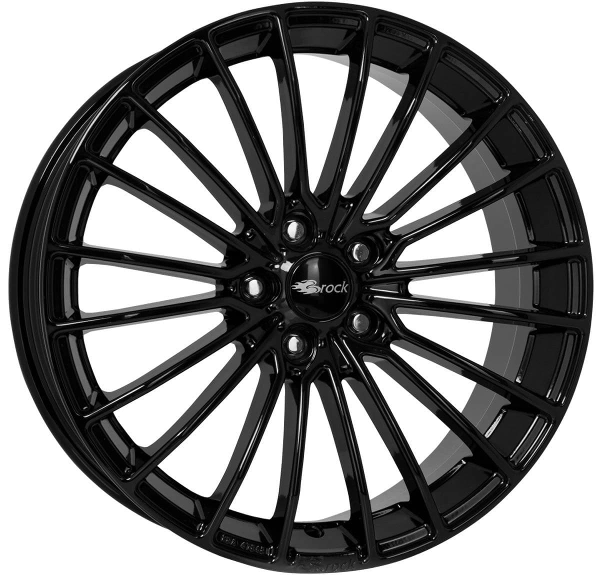 R17 X 7 4X114.3 ET38 72.6 BROCK B24 Schwarz Glanz (SG)