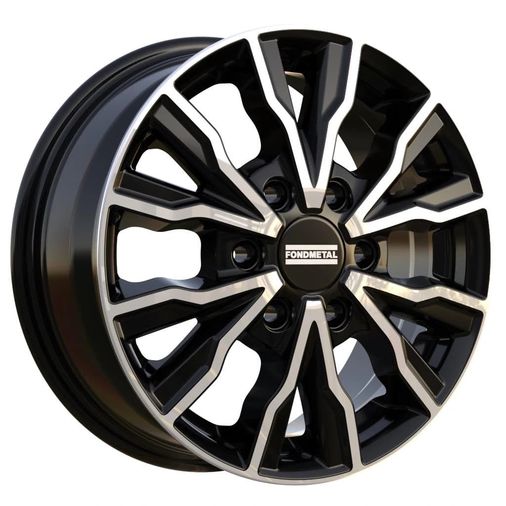 R17 X 7 6X120 ET48 74.5 FONDMETAL PRO2 Glossy Black Machined