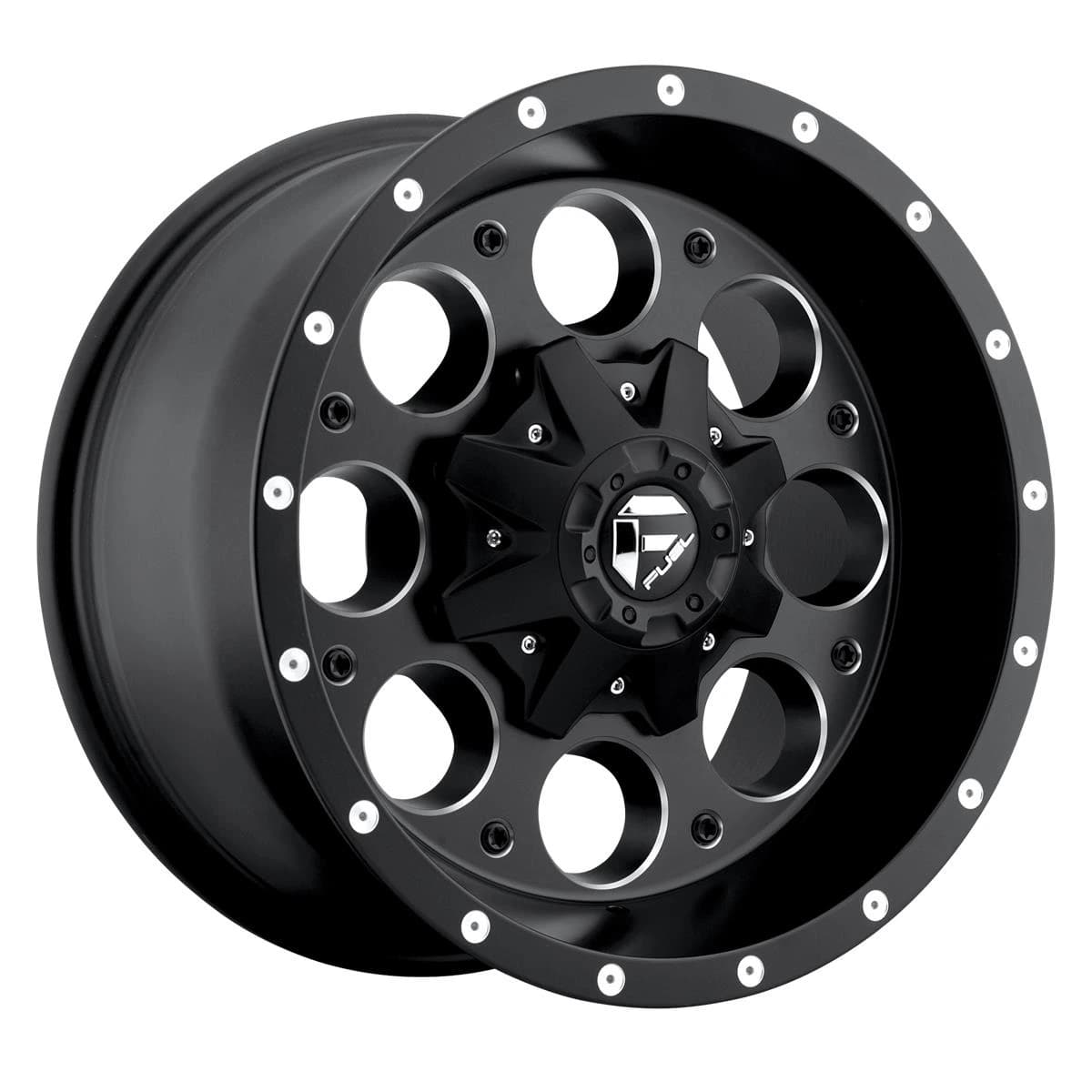 R15 X 8 5X127 ET-18 78.1 FUEL D525 Revolver Matte Black Milled
