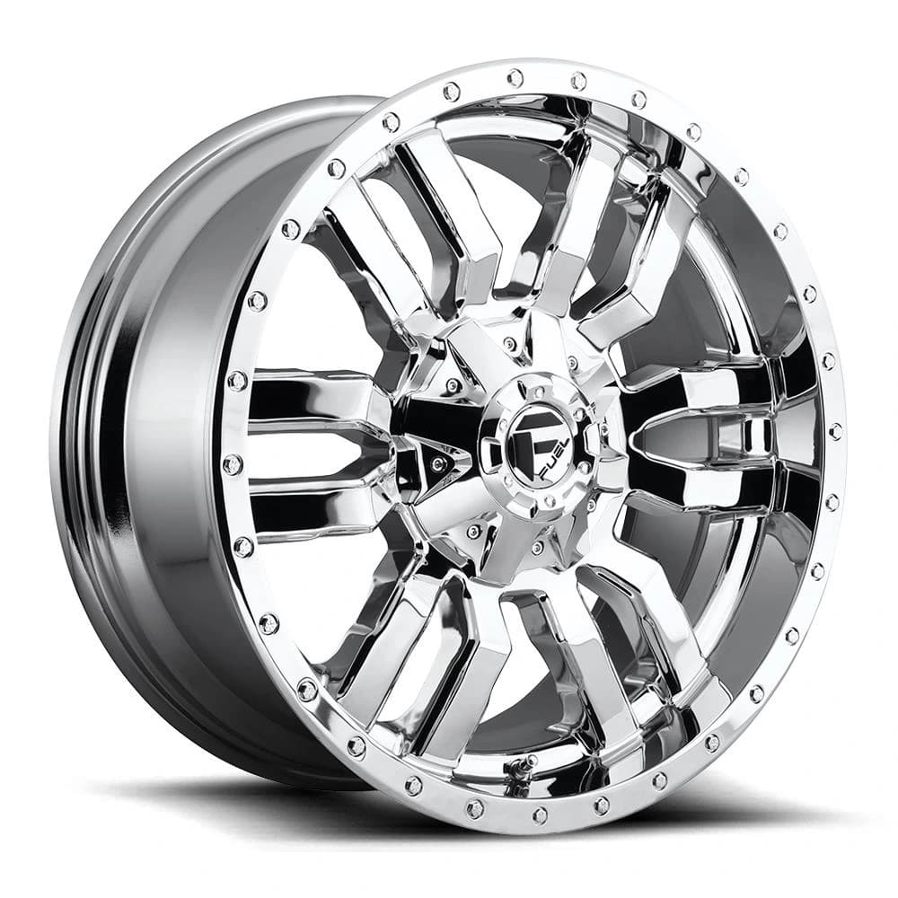 R20 X 9 5X139.7 ET1 110.1 FUEL D631 Sledge Chrome Plated