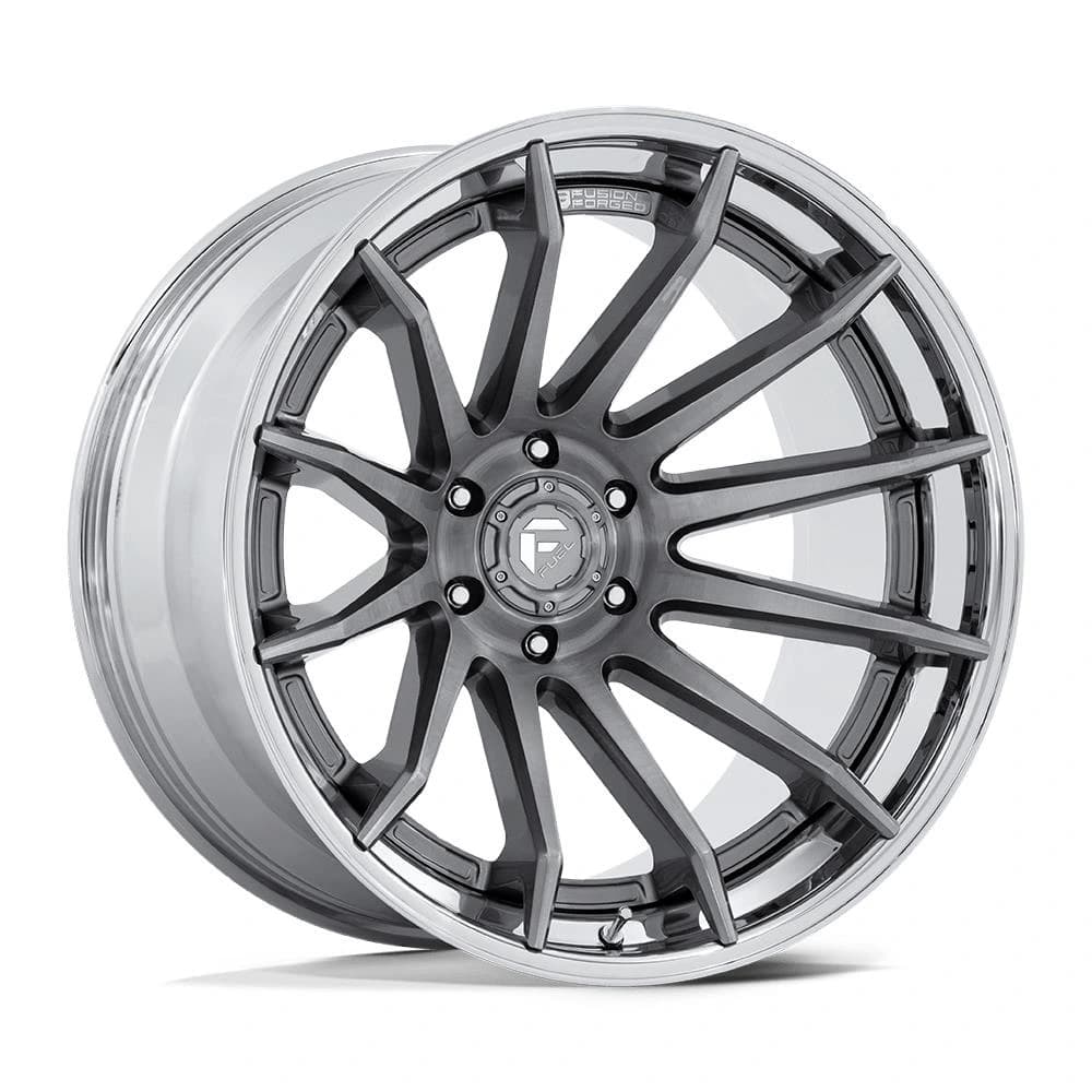 R22 X 12 5X127 ET-44 71.6 FUEL Fc403 Burn Platinum With Chrome Lip